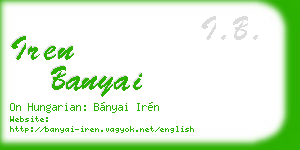 iren banyai business card