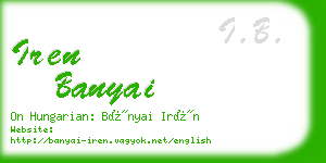 iren banyai business card